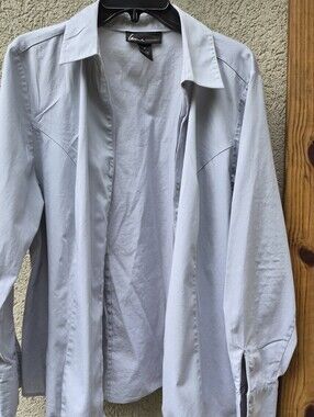 Lane Bryant Light Gray Women's Button Down